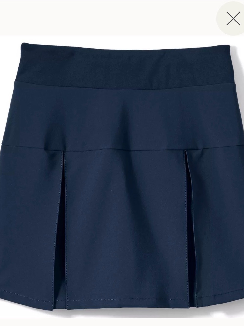 Lands' End Navy Pleated Sport Skort